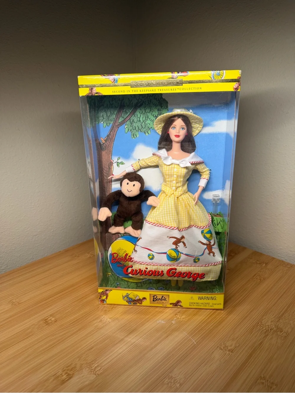 Barbie and Curious George Second in Keepsake Treasures Collection NRFB